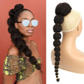 Color: #4, Stretched Length: 18inches - Kinky Afro Puff Ponytail Extension for Black Women 18/24 Inch Long Lantern Bubble Drawstring False Pigtail Synthetic Hair Piece Taven