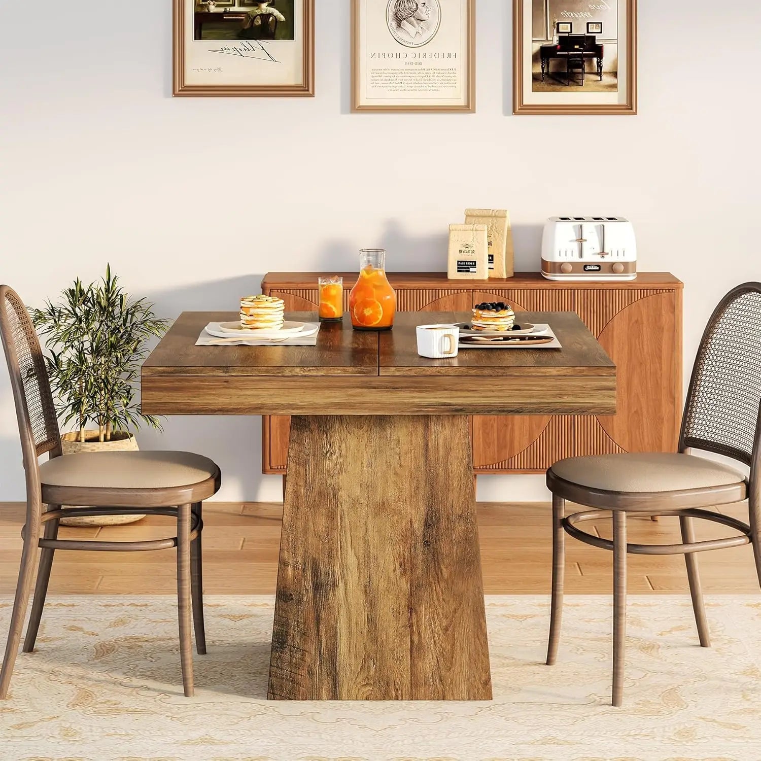 Tribesigns 31.5 Inch Farmhouse Square Dining Table TAVEN System LLC