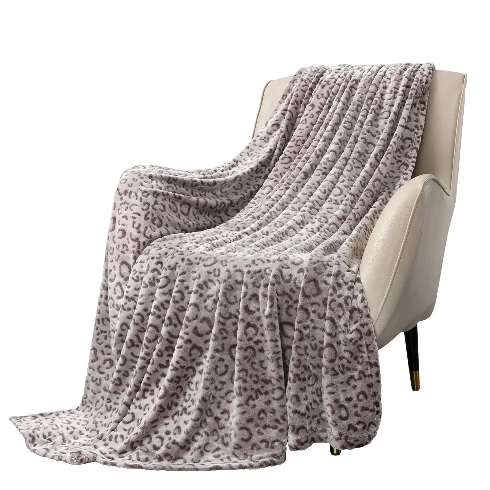 Black White Zebra Flannel Fleece Throw Blanket - Fuzzy Soft Lightweight, Warm Cozy for Couch & Bed TAVEN System LLC