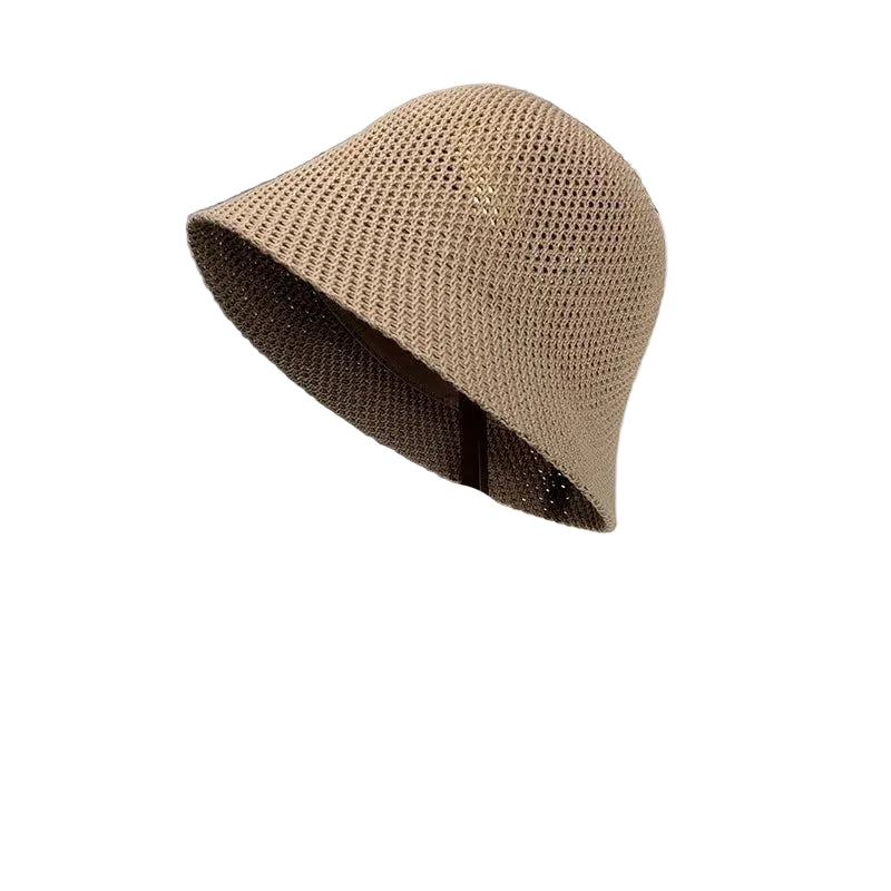 Women Summer Hollow Out Bucket Hat Breathable Beach Sun Cap