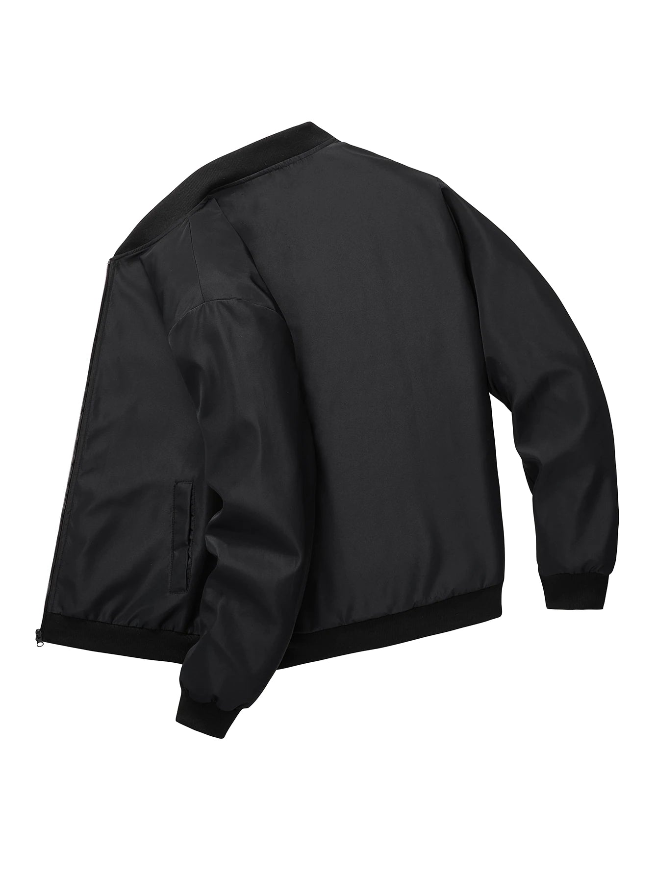 2024 Spring and Autumn New Baseball Collar Short Loose Solid Color Jacket Men's Business Casual Thin Coat Trend TAVEN System LLC