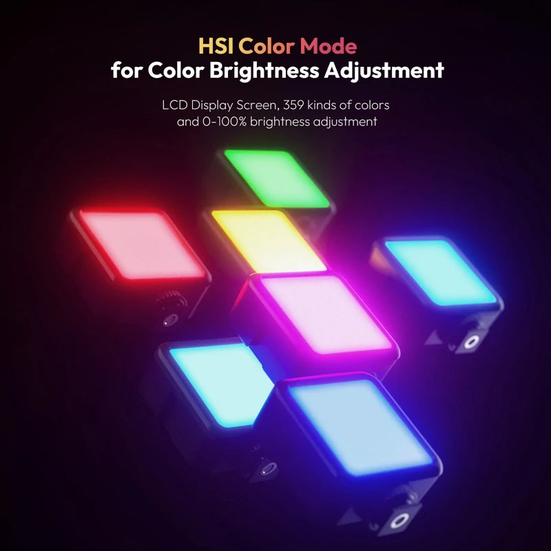 Ulanzi VL49 RGB Mini LED Video Light 2000mAh 2500K-9000K Portable Photography Lights Vlog Fill Light for DSLR SLR Camera Lamp TAVEN System LLC