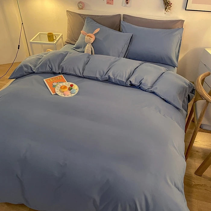 2025 New Solid Color Duvet Cover Double/Queen Size Anti-Mite Durable Comforter Cover Simple Durable (No Pillowcase) TAVEN System LLC