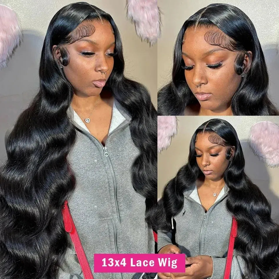 Ships From: CHINA, Stretched Length: 10inches, Density: 100%, Lace Size: 13x4 - Body wave hd transparent lace wig 13x6 human hair For Women choice Pre Plucked 30 40 Inch wavy Frontal brazilian cheap Wigs Taven