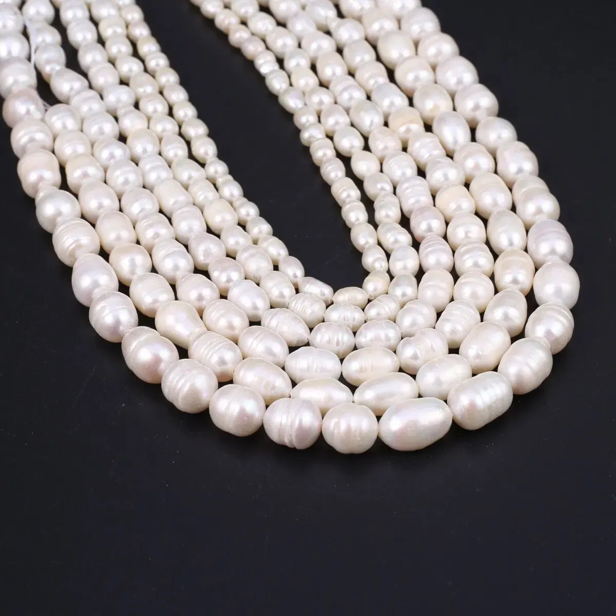 Color: WHITE, Item Diameter: 3mm - Rice Beads A Quality Natural Freshwater Pearls 5-6mm Loose Spacer Beads for Jewelry Making Supplies DIY Women Necklace Bracelet Taven