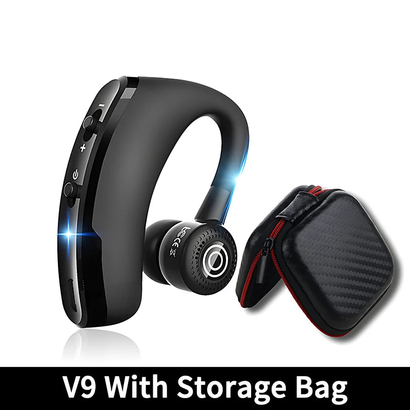 New V8 Wireless Bluetooth Single Earphone With HD Mic Stereo Headset Handsfree Call Business Headphone For Sports Driving Travel TAVEN System LLC