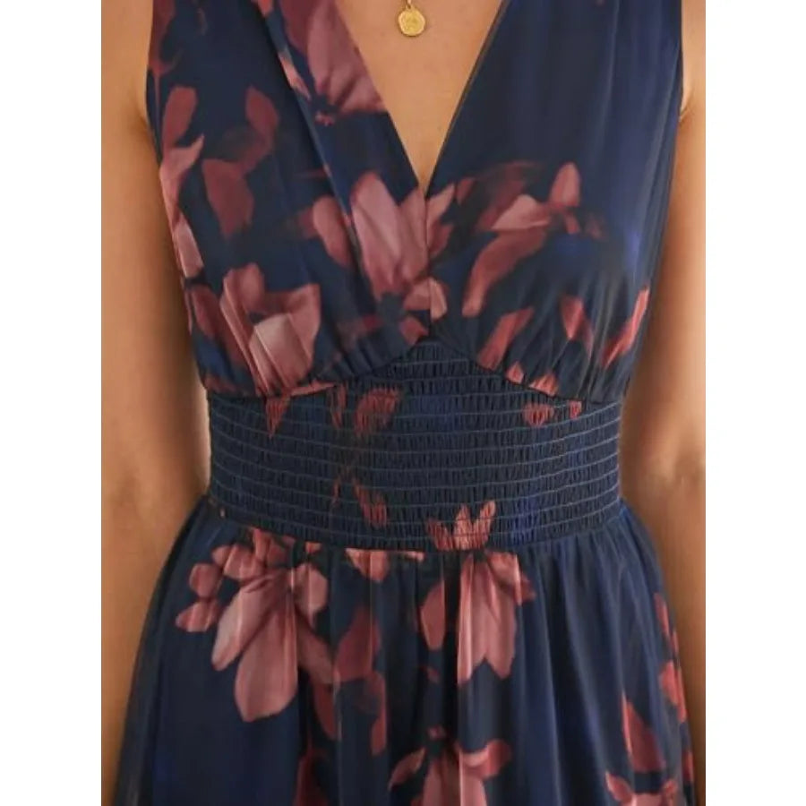Women Floral Maxi Dress Elegant A-Line Boho Wedding Guest Sundress