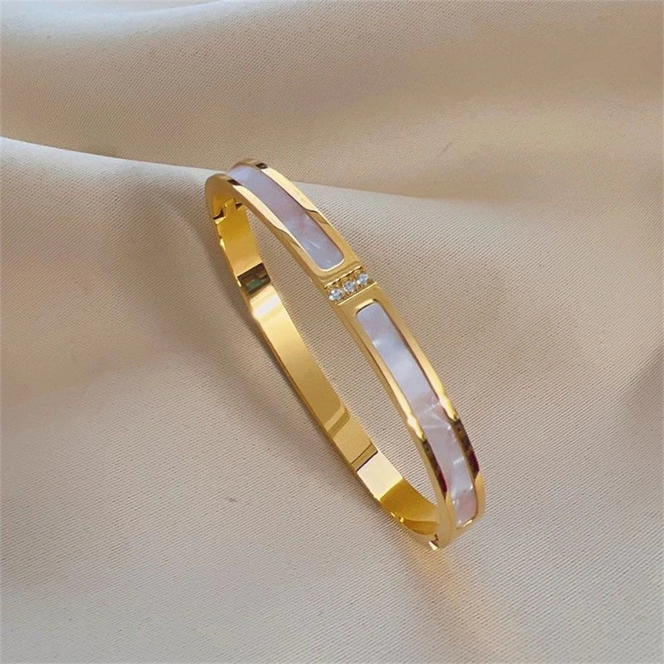 ZAKOL 5/1pcs Sparkling Zirconia Inlaid Stainless Steel Bracelet Set for Women Stackable Bangles Fashion Non Fading Jewelry Gift TAVEN System LLC