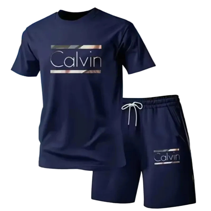 Men 3D Letter Print T-Shirt Shorts Set Summer Casual Sports Outfit TAVEN System LLC