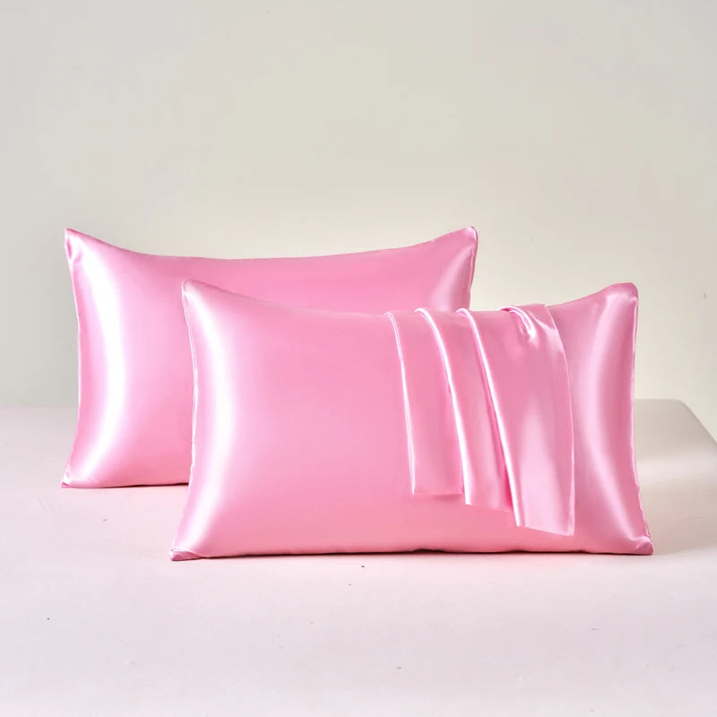 2pcs Satin Pillowcase for Skin and Hair, Satin Pillow Cases Set of 2 Soft Breathable Smooth Cooling Pillow Covers for Sleeping TAVEN System LLC