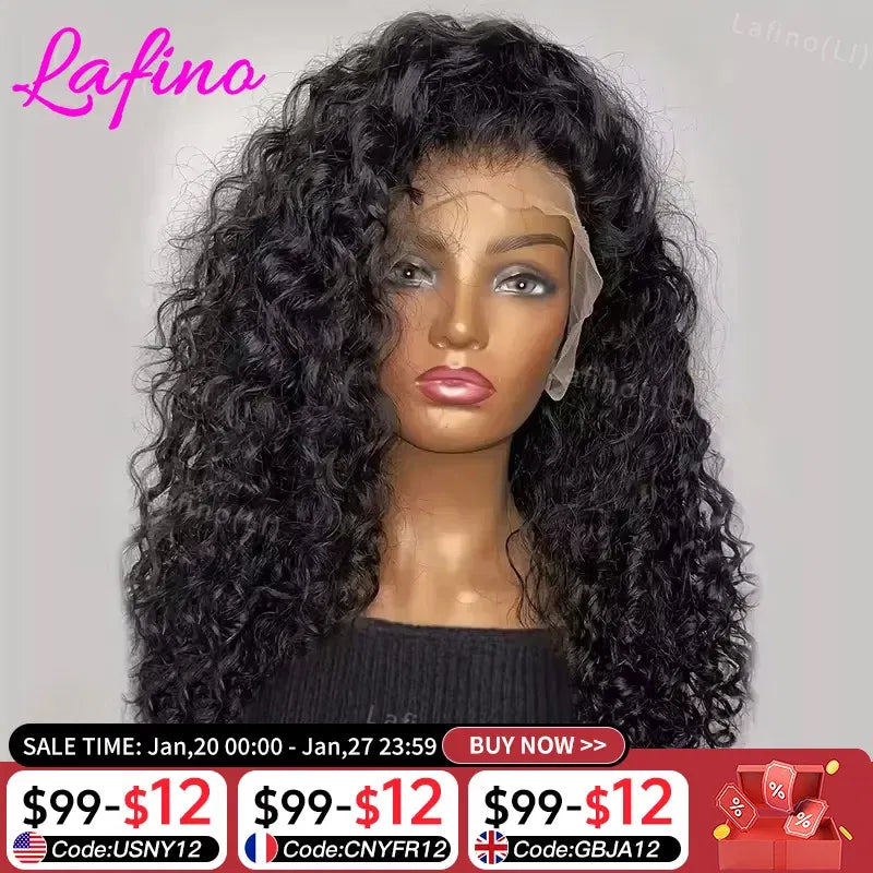 Color: #10, Ships From: CHINA, Stretched Length: 22INCHES, Density: 180% - Curly Human Hair Wigs For Women Water Wave Lace Front Wig 13x4 13x6 Lace Frontal Deep Wave Wig 100% Human Hair Hd Lace Wigs Taven
