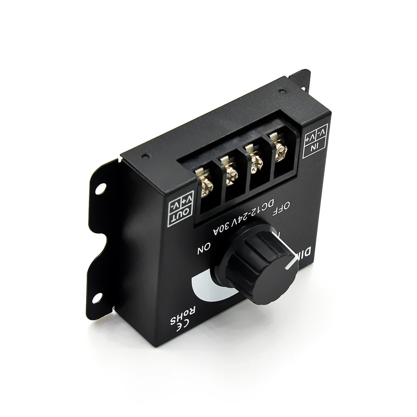 DC12-24V 30A Knob Dimmer Brightness Adjustment Stepless Dimming Switch Controller for 3528 5050 COB SMD LED Strip Light TAVEN System LLC
