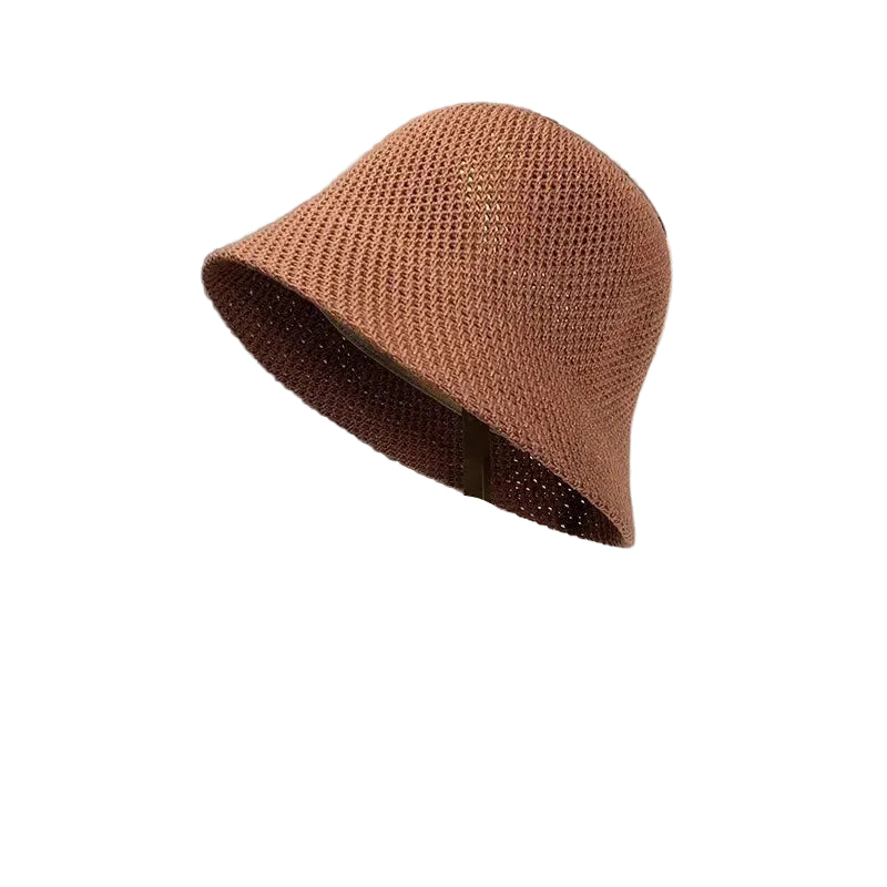 Women Summer Hollow Out Bucket Hat Breathable Beach Sun Cap