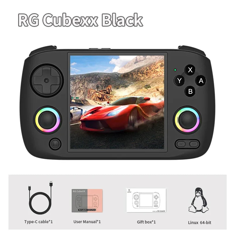 ANBERNIC RG CubeXX Retro Handheld Games Console Linux RGB Joystick Video Gaming Player Supports WIFI HD TV Connection RG Cube XX TAVEN System LLC