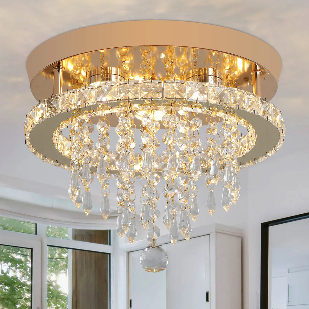 GreeLustr Luxury Crystal Chandelier Lustre Design Gold Modern Led Ceiling Light  Living Room Bedroom Hanging Lamp Lighting TAVEN System LLC
