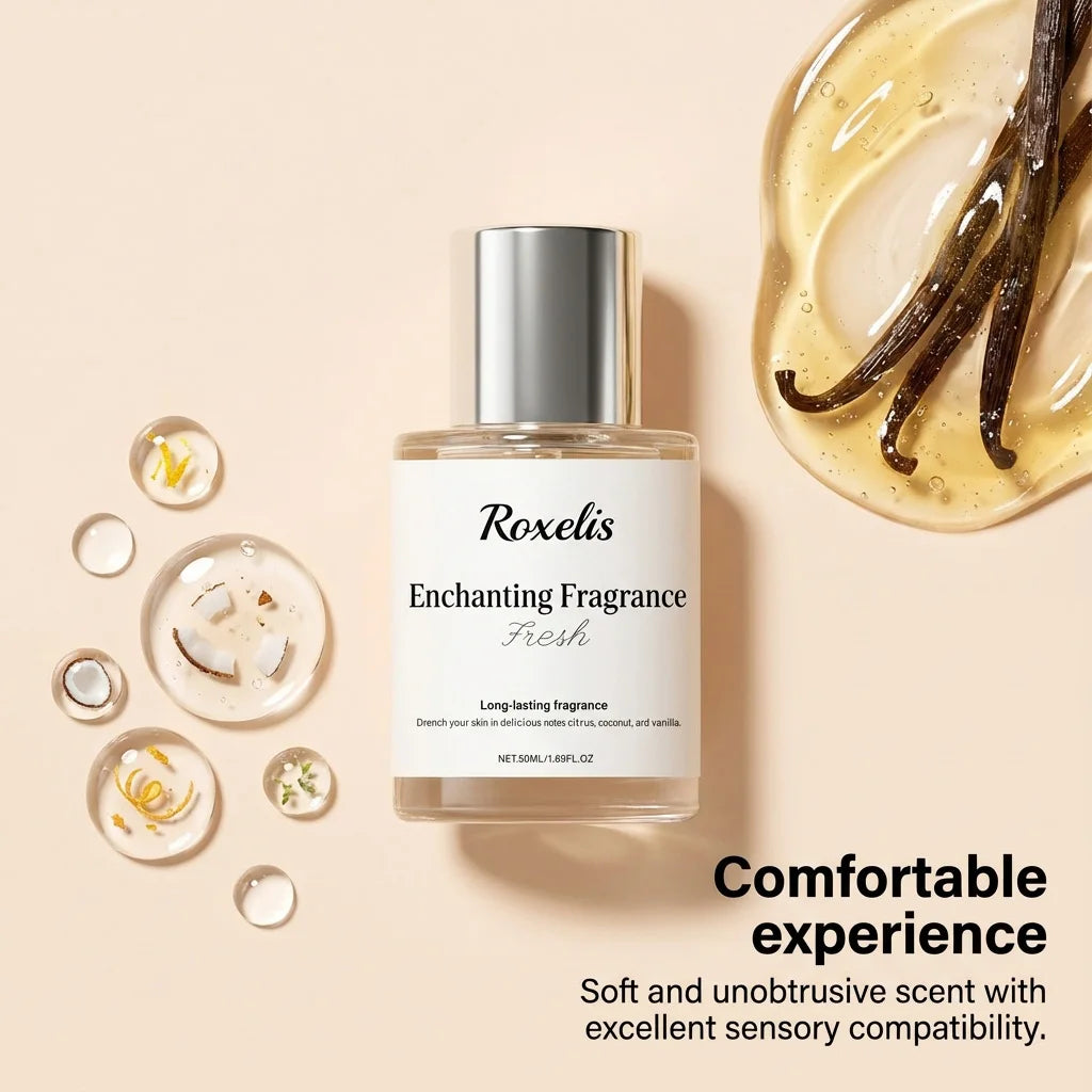 Roxelis Citrus Floral Happy Time Fragrance Natural Fresh Romantic Mild Elegant Portable Scent For Daily Outings