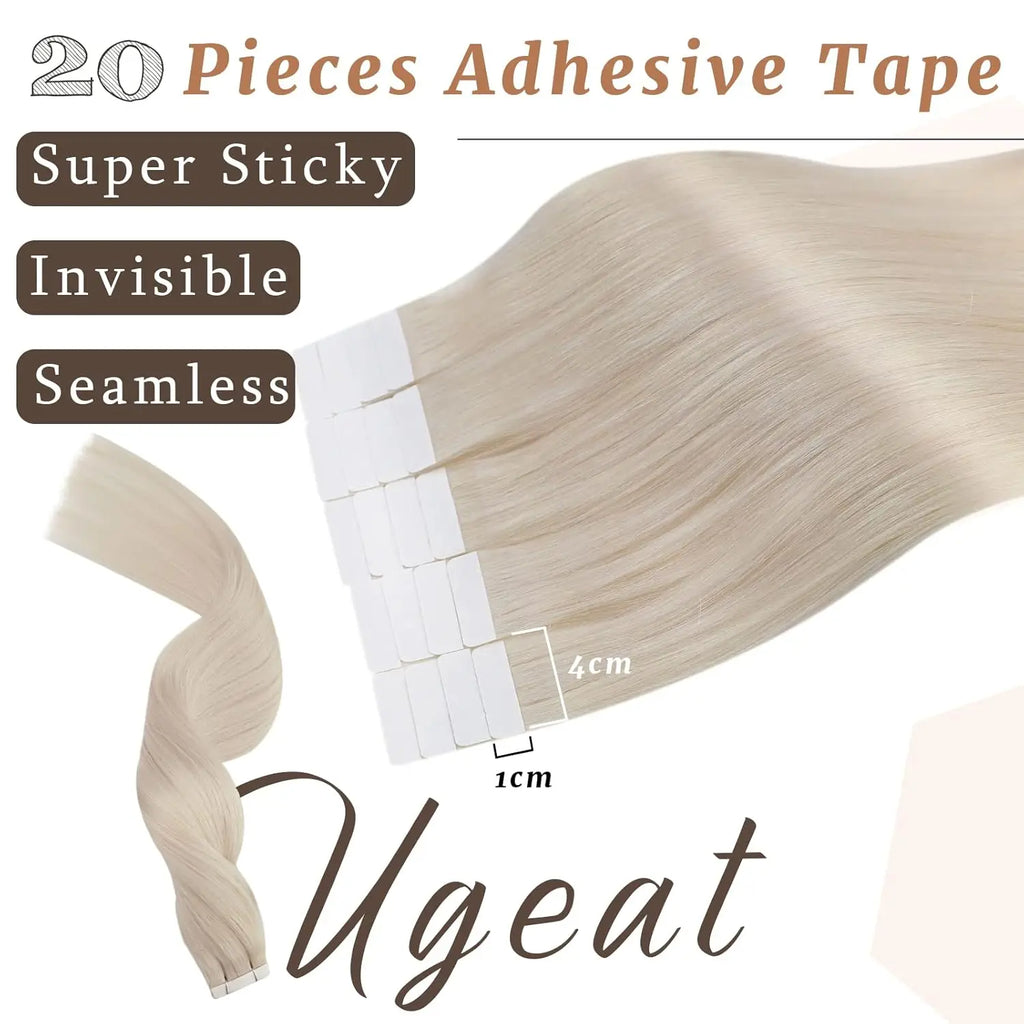 Ugeat Remy Blonde Tape In Human Hair Extensions