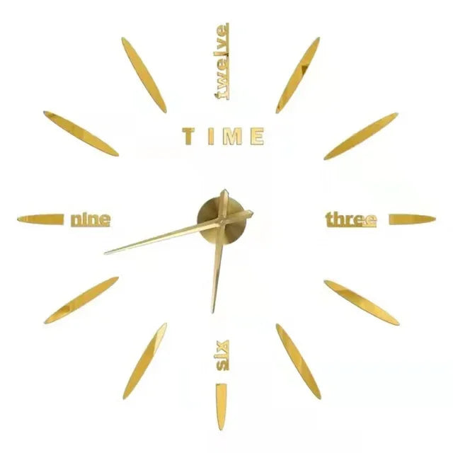 New Modern Design Large Wall Clock 3D DIY Quartz Clocks Fashion Watches Acrylic Mirror Stickers Living Room Home Decor Horloge - TAVEN System LLC