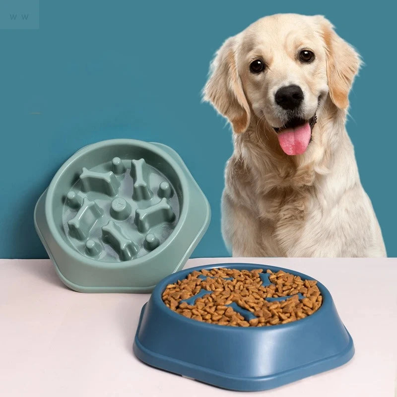 Pet Slow Food Bowl Anti-choking Feeder PP Plastic Dish Bowl Home Dog Eating Plate Anti-gulping Feeding Supplies TAVEN System LLC
