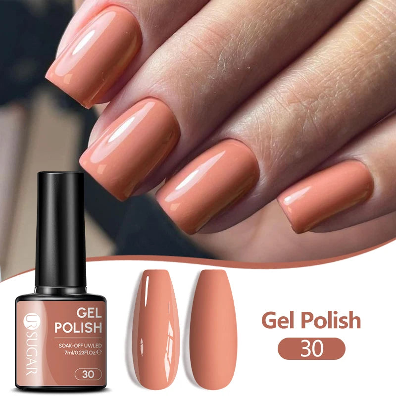 UR SUGAR 7ML Nail Gel Fresh Macaron 107 Colors All For Manicure Semi Permanent Soak Off LED UV Long-Lasting Nail Art Varnish TAVEN System LLC
