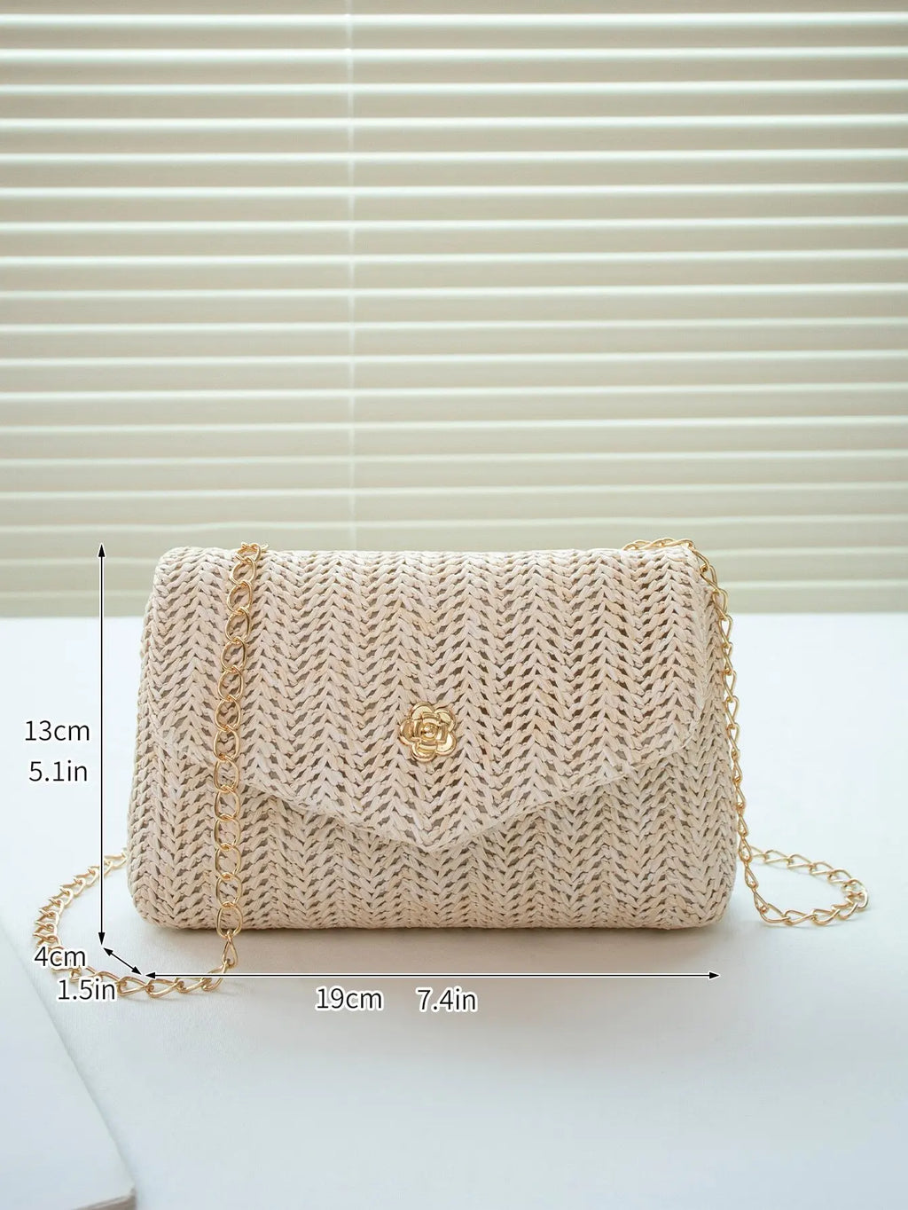 Mini Straw Look Flap Chain Crossbody Bag Women Phone Shoulder Purse TAVEN System LLC