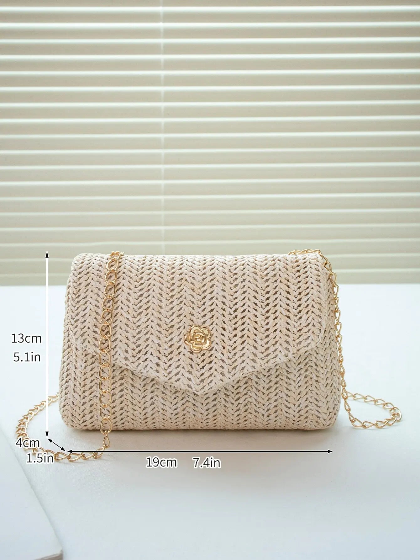 Mini Straw Look Flap Chain Crossbody Bag Women Phone Shoulder Purse TAVEN System LLC