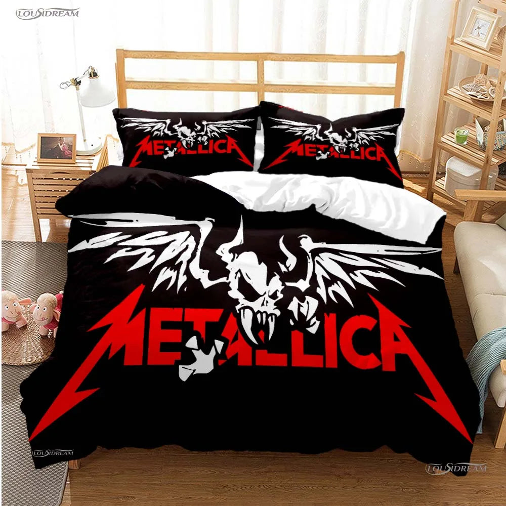 Heavy Metal Music Casal All Season Duvet Cover Comforter Bedding Sets Soft Quilt Cover and Pillowcases Single/Double/Queen/King TAVEN System LLC