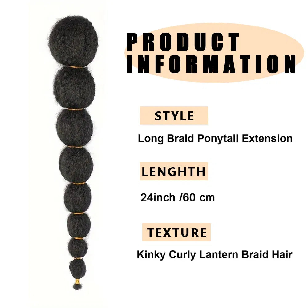 Color: #4, Stretched Length: 18inches - Kinky Afro Puff Ponytail Extension for Black Women 18/24 Inch Long Lantern Bubble Drawstring False Pigtail Synthetic Hair Piece Taven