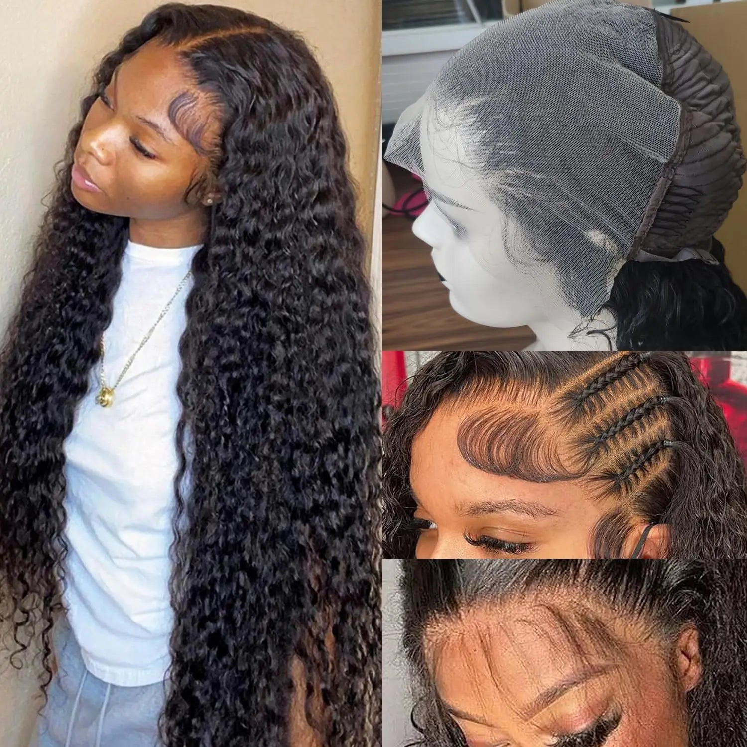 Lemoda 30 Inch 13x6 Full Lace Frontal Wigs 200% Density 15A Deep Wave Wigs Human Hair HD Lace Frontal Wigs Pre Plucked Wig TAVEN System LLC