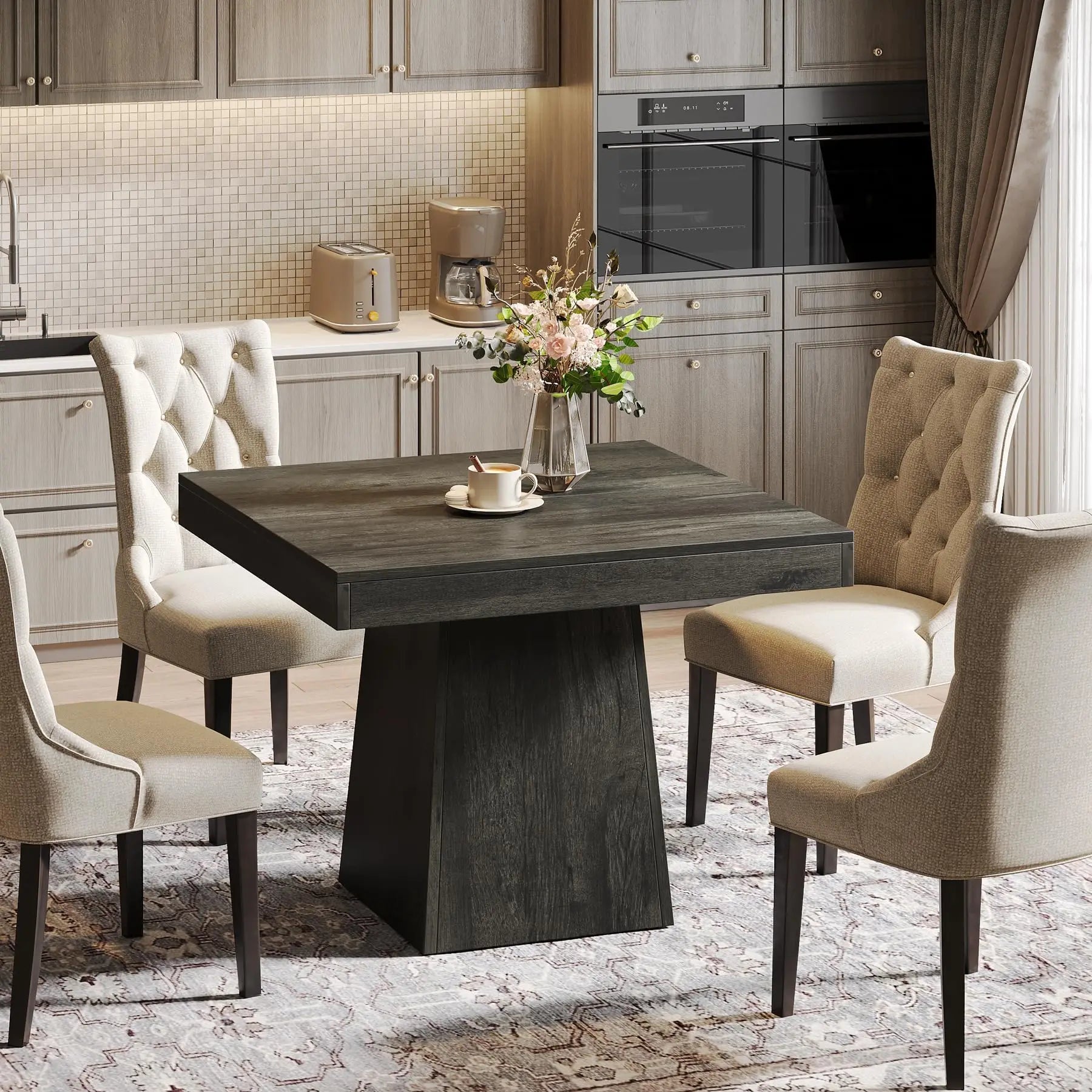 Tribesigns 31.5 Inch Farmhouse Square Dining Table TAVEN System LLC