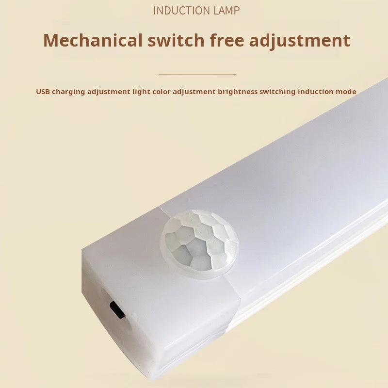 1pc Wireless Rechargeable LED Motion Sensor Cabinet Light - Ideal for Closet, Kitchen, Wardrobe, Stairs - Battery Operated Night TAVEN System LLC