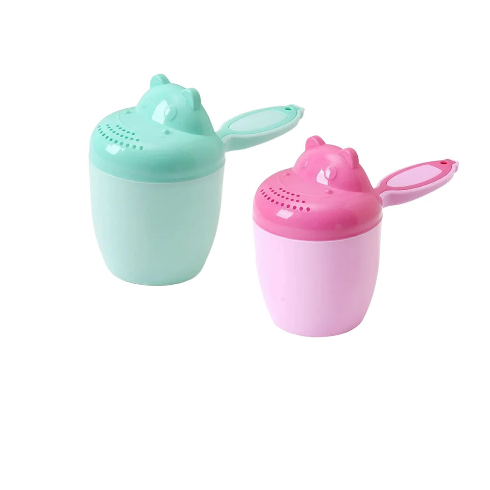 1PC Baby Cartoon Bear Bathing Cup Newborn Kid Shower Shampoo Cup Bailer Baby Kids Shower Water Spoon Bath Wash Cups for 3 Colors TAVEN System LLC