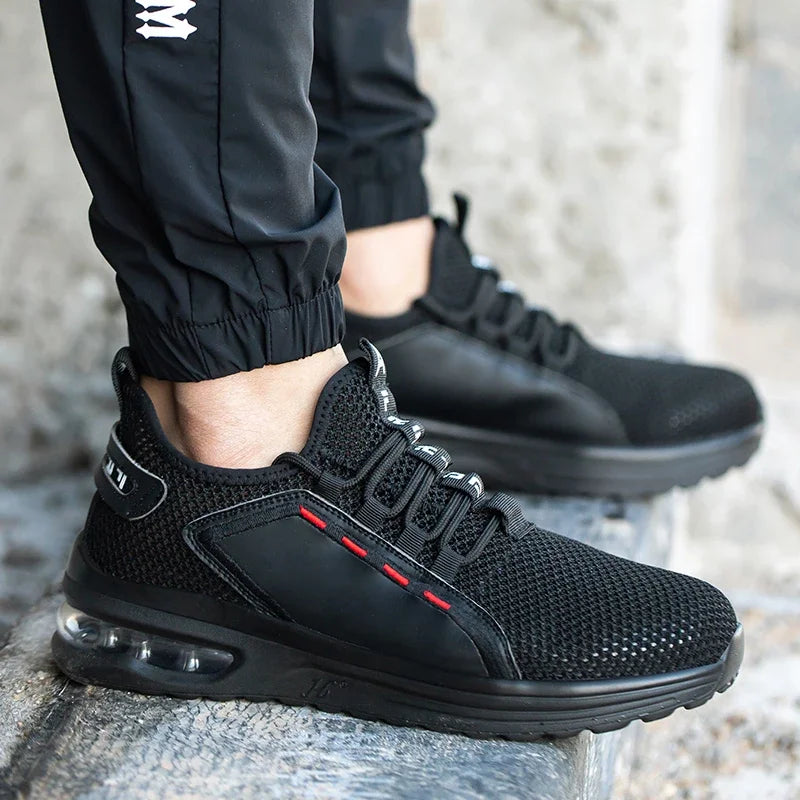 Men Air Cushion Safety Shoes Indestructible Work Shoes Sneakers Steel Toe Anti-smash Industrial Shoe Puncture-Proof footwear TAVEN System LLC