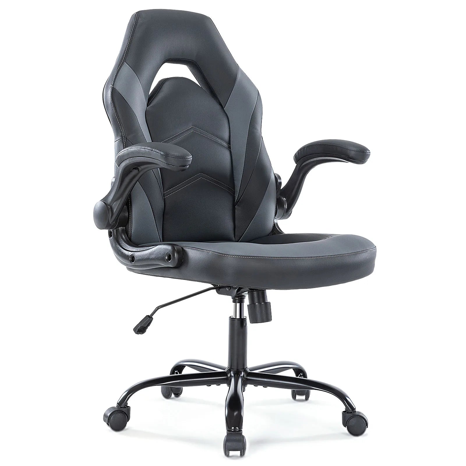 JHK Ergonomic PU Leather Gaming Office Chair with Flip-Up Arms TAVEN System LLC