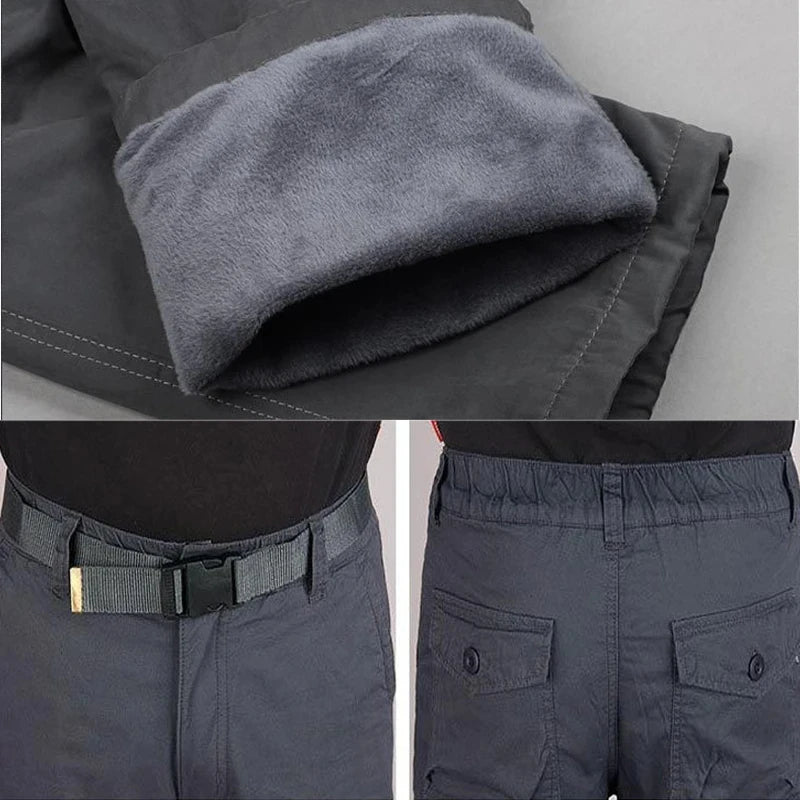 Men's Winter Cargo Pants Double Layer Fleece Warm Thick Camouflage Tactical Cotton Long Trousers Men Baggy Casual Cotton Pants TAVEN System LLC