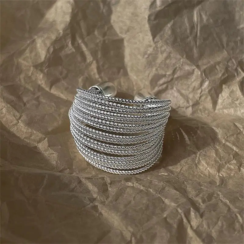 Stainless Steel Open Snake Ring for Women Girls Gothic Punk Adjustable Animal Ring Personality Accessories Fashion Jewelry Gifts TAVEN System LLC