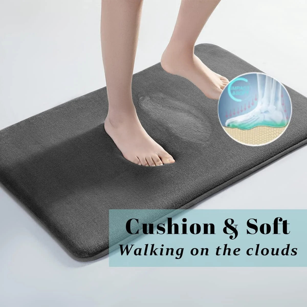Super absorbent floor mat, super absorbent bath mat, super anti slip coral velvet bathroom floor mat, door mat TAVEN System LLC