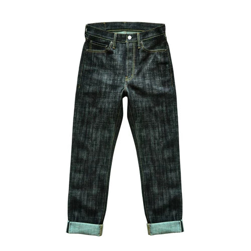 Men 16.8oz Selvedge Raw Denim Jeans Vintage Tapered Fit