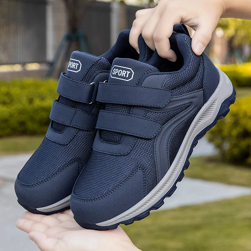 Diabetic Shoes for Men Comfort Walking Shoes for Elderly Swollen Feet Orthopedic Adjustable Double Strap Hook and Loop Sneakers TAVEN System LLC
