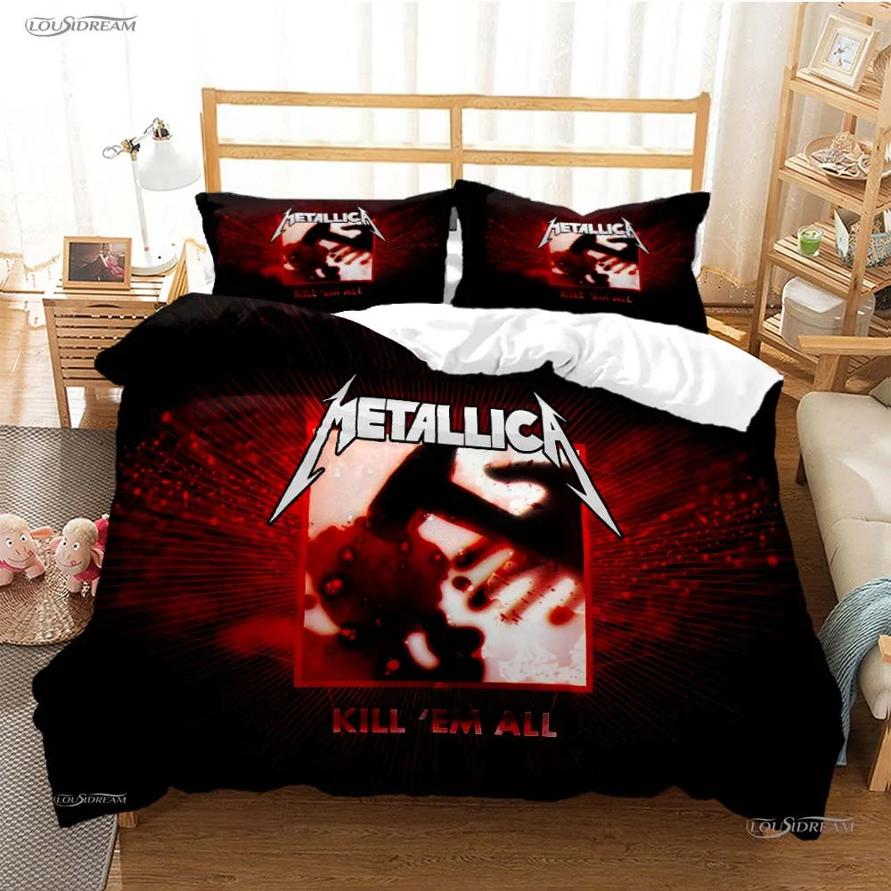Heavy Metal Music Casal All Season Duvet Cover Comforter Bedding Sets Soft Quilt Cover and Pillowcases Single/Double/Queen/King TAVEN System LLC