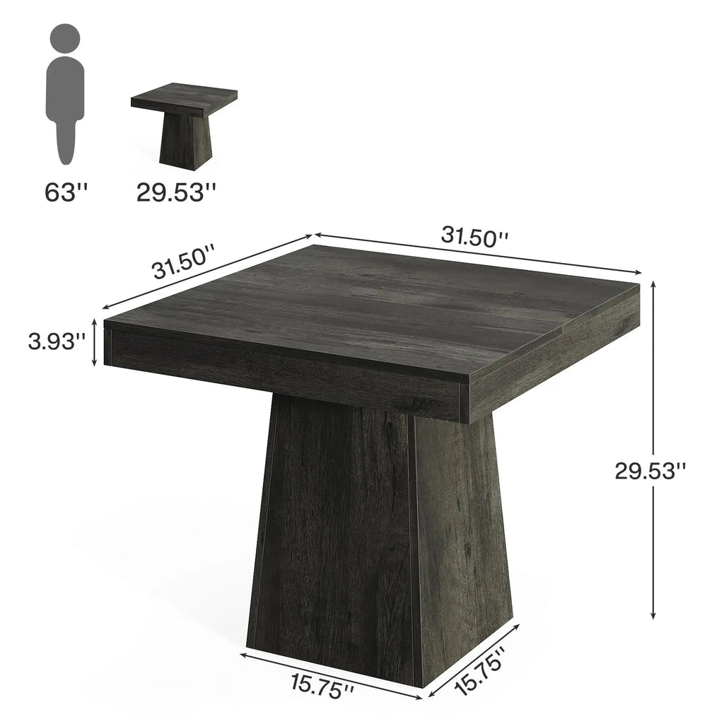 Tribesigns 31.5 Inch Farmhouse Square Dining Table TAVEN System LLC