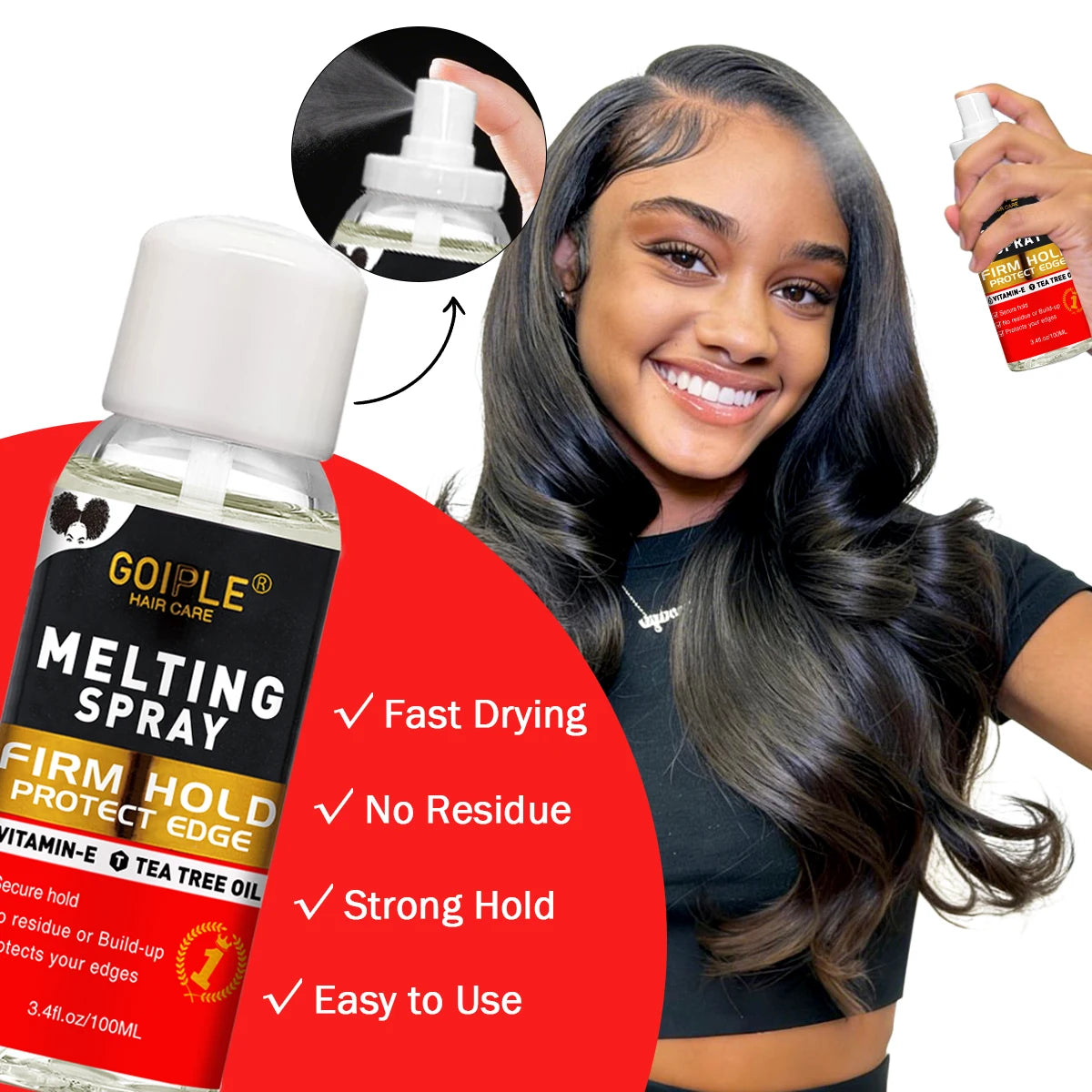 Goiple Lace Melting Spray & Tint Mousse Wig Install Kit