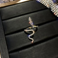 Stainless Steel Open Snake Ring for Women Girls Gothic Punk Adjustable Animal Ring Personality Accessories Fashion Jewelry Gifts TAVEN System LLC