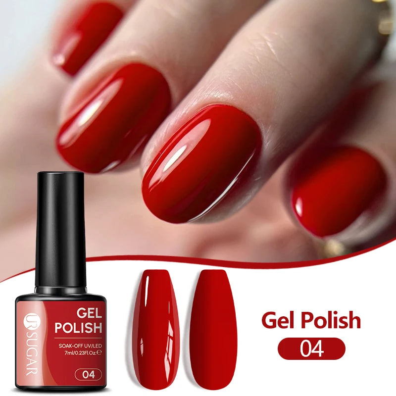 UR SUGAR 7ML Nail Gel Fresh Macaron 107 Colors All For Manicure Semi Permanent Soak Off LED UV Long-Lasting Nail Art Varnish TAVEN System LLC