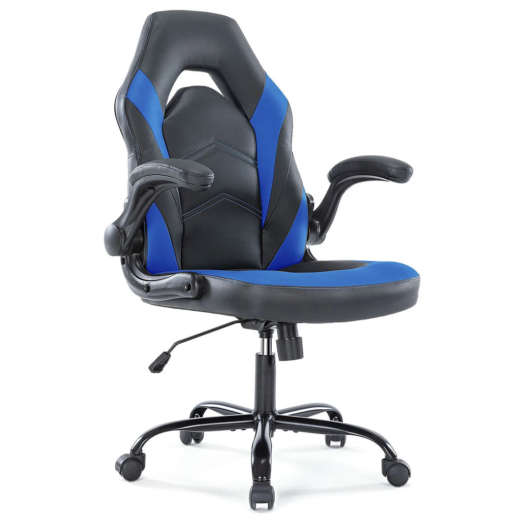 JHK Ergonomic PU Leather Gaming Office Chair with Flip-Up Arms TAVEN System LLC