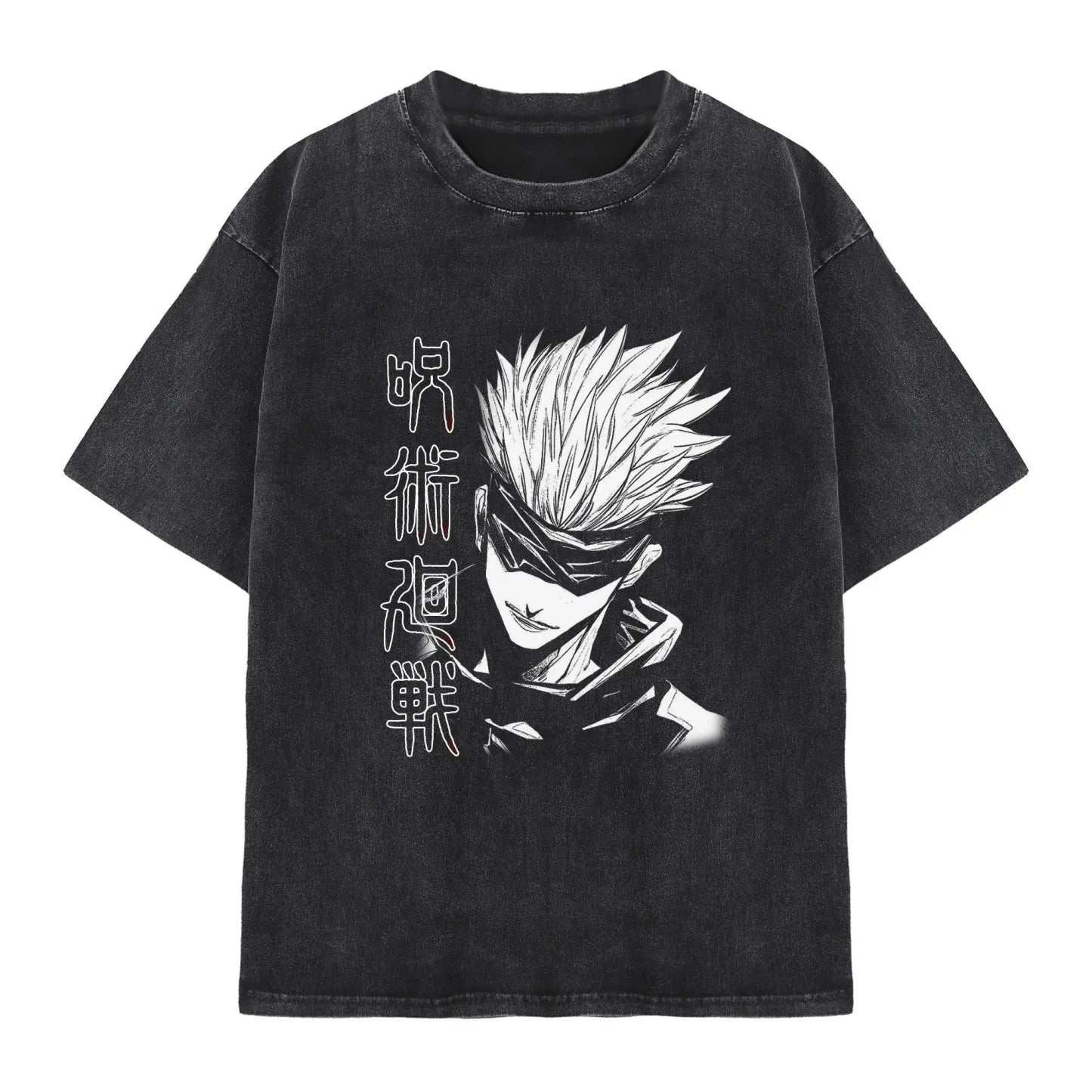 Anime Jujutsu Kaisen Sukuna Graphic Tee Men Vintage Washed T-Shirt TAVEN System LLC