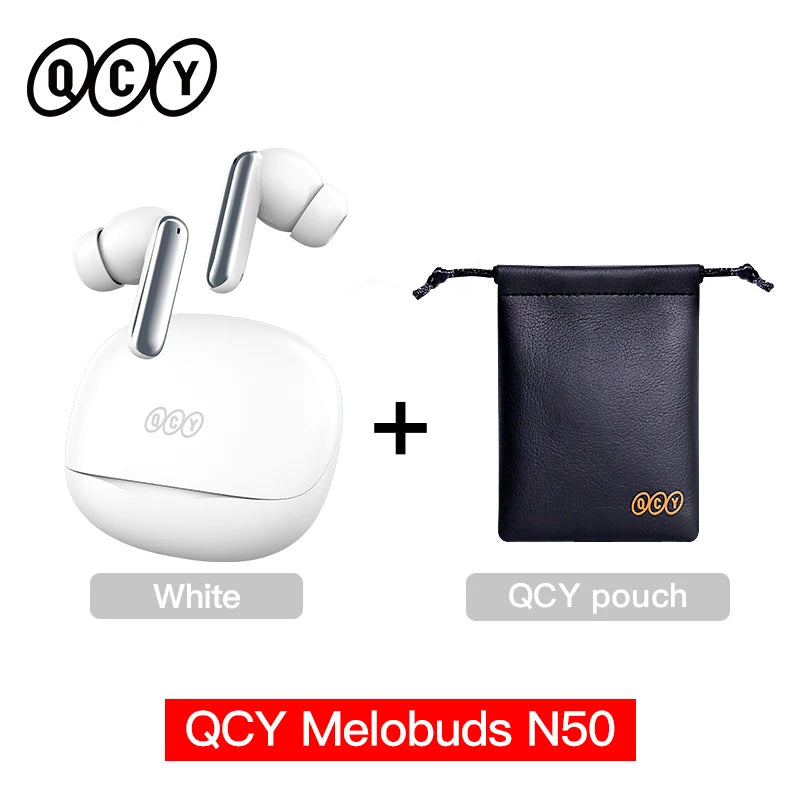 QCY Melobuds N50 ANC Bluetooth 5.4 Wireless Earphones Active Noise Cancellation 6 Mics Clear Call Earbuds Multipoint Connection TAVEN System LLC