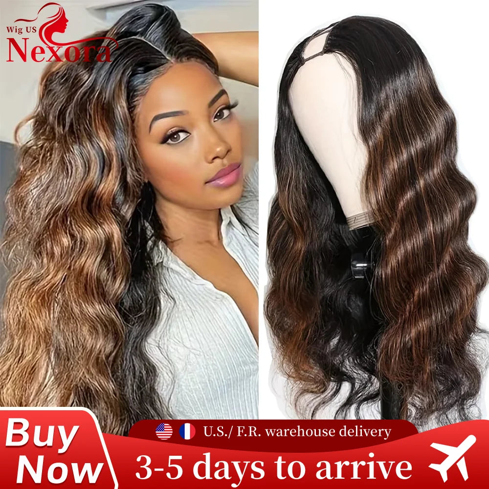 Highlight Body Wave V Part Human Hair Wig