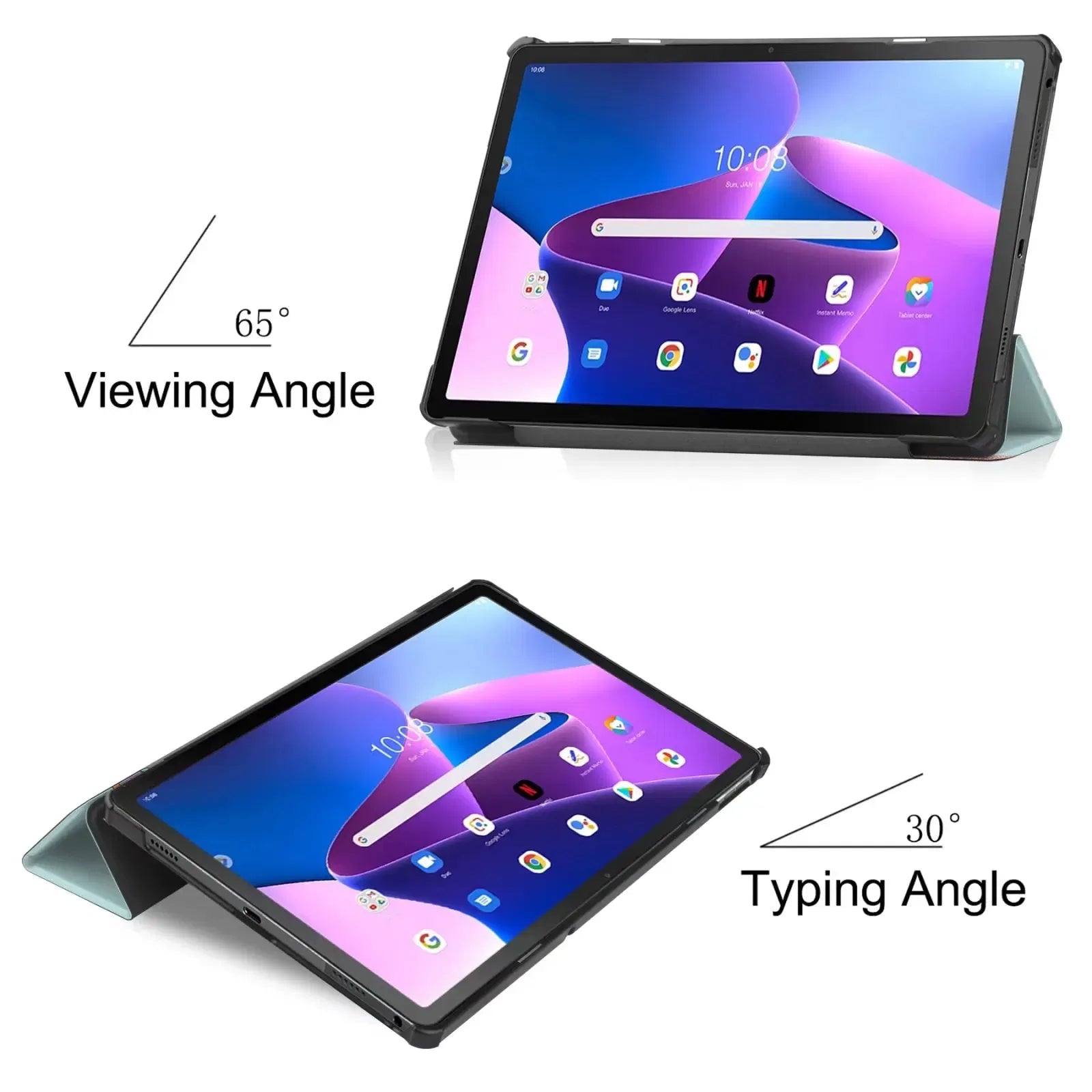 Color: camel, Size: Thirteen, Ships From: CHINA - For Lenovo Tab M10 HD 2nd Gen Case TB-X306F X306X Tri-Fold Stand Wake/Sleep Magnetic Protective Shell  PU Leather Tablet Cover Taven