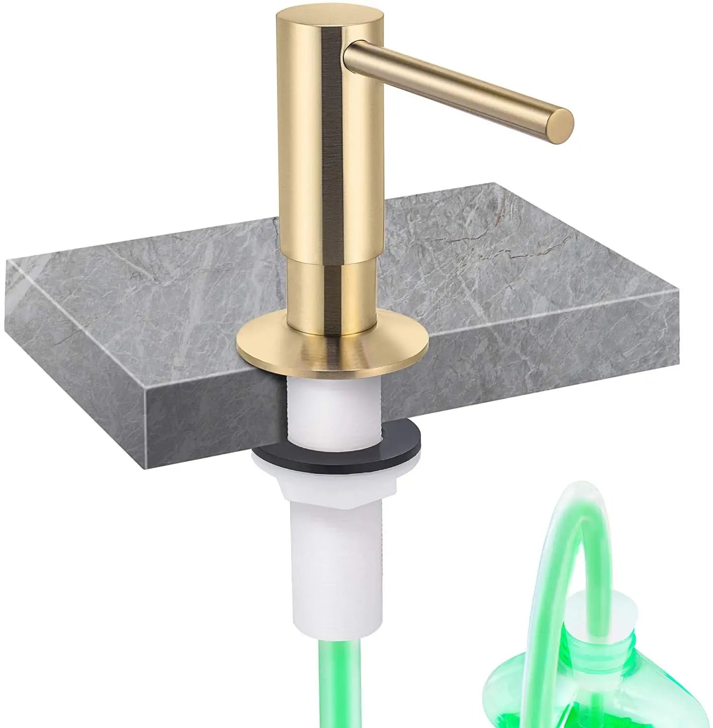 Samodra liquid Soap Dispenser With Extension Tube Kit Brass Pump Head For Kitchen Sink Bathroom accessories 4 color dispenser So TAVEN System LLC